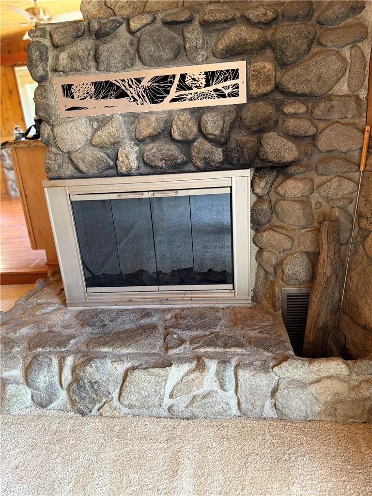Cusstom build riverstone fireplace