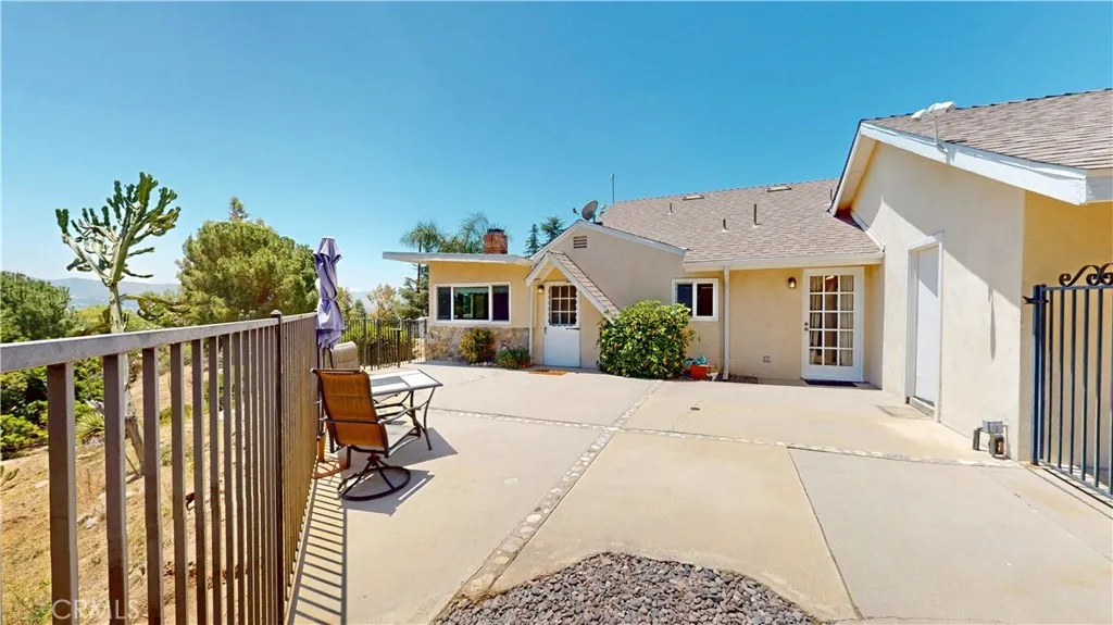 Patio to kitchenside of house