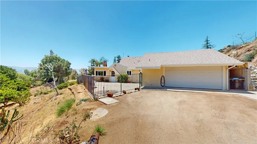Looking up driveway