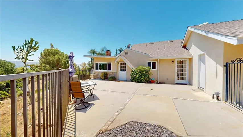 Patio to kitchenside of house
