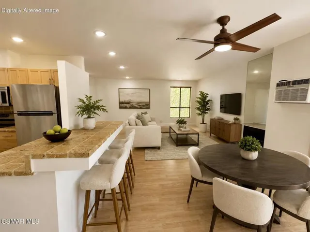 virtually staged living space
