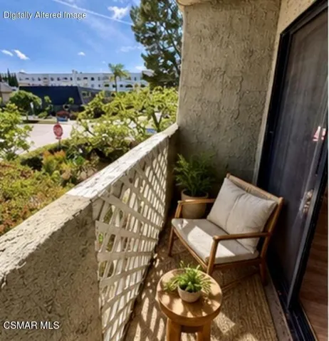 virtually staged balcony