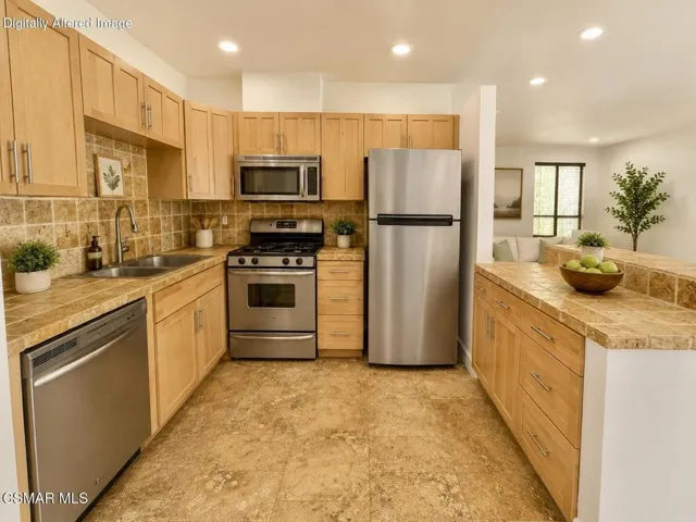 virtually staged kitchen