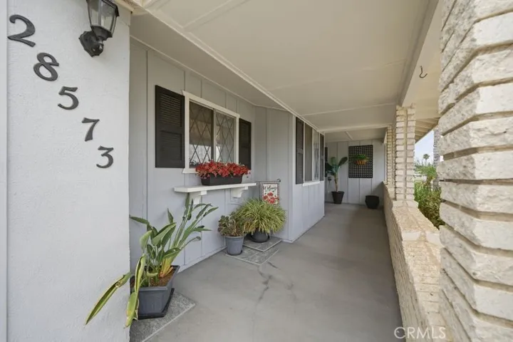 Protected front entrance