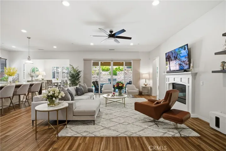 Spacious living room with open floor plan.