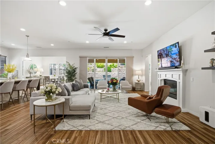 Spacious living room with open floor plan.