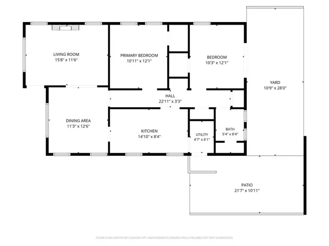Floor plan measurements are estimated.