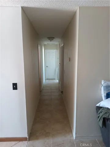 Hallway with new tille.