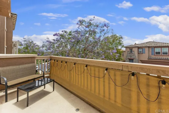 Balcony off living room