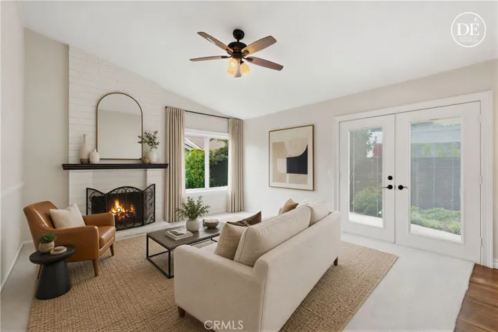 Family Room Digitally Enhanced/Staged