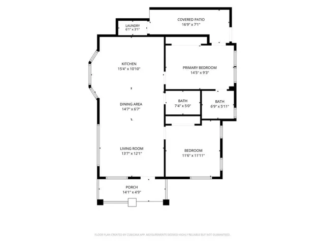 Floor plan illustrating the thoughtfully reimagined layout and open-concept design.