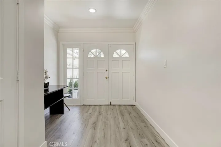 formal entryway with double door entrance