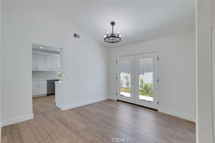 Dining room with doors to wrap-around yard