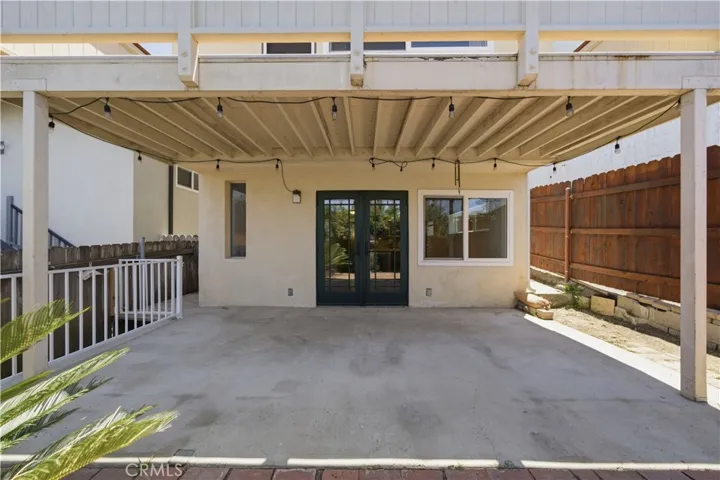 Downstairs patio