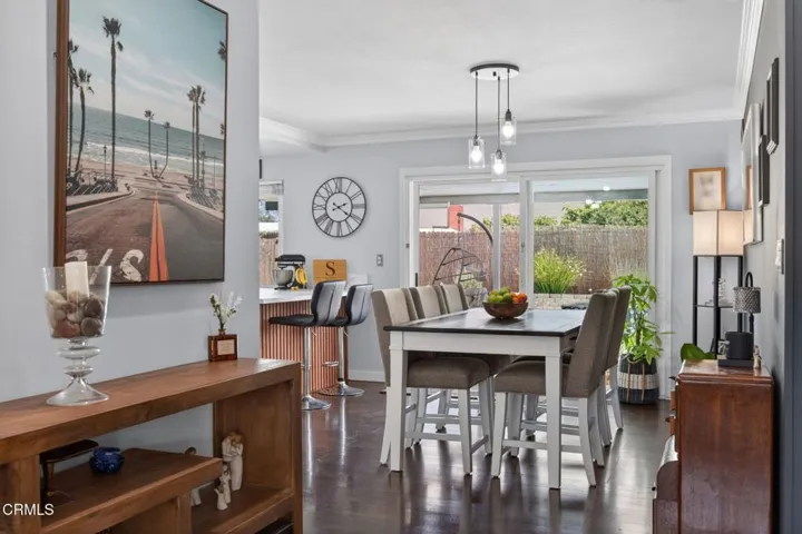 Dining Room Overlooks the Backyard
