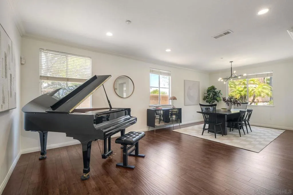 Living room with view to dining room