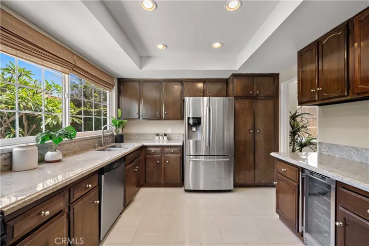 Designer details, Including contemporary lighting elements make this large formal dining space a special place to entertain family and friends.