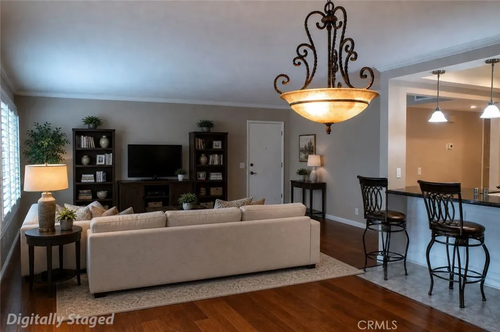 Digitally Staged Living Room