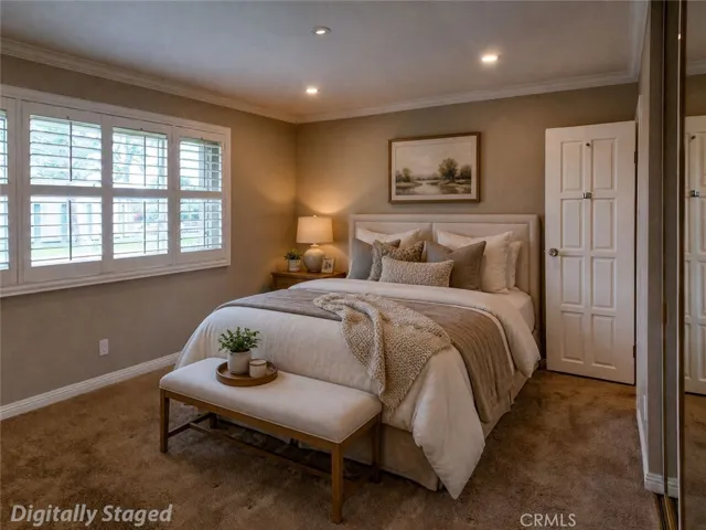 Digitally Staged Master Bedroom
