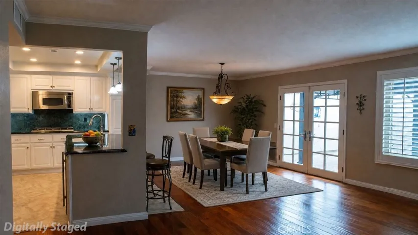 Digitally Staged Kitchen and Dining Room