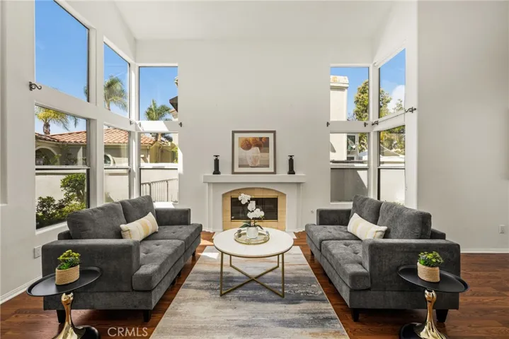Gorgeous clear-story windows permeate the home with light.