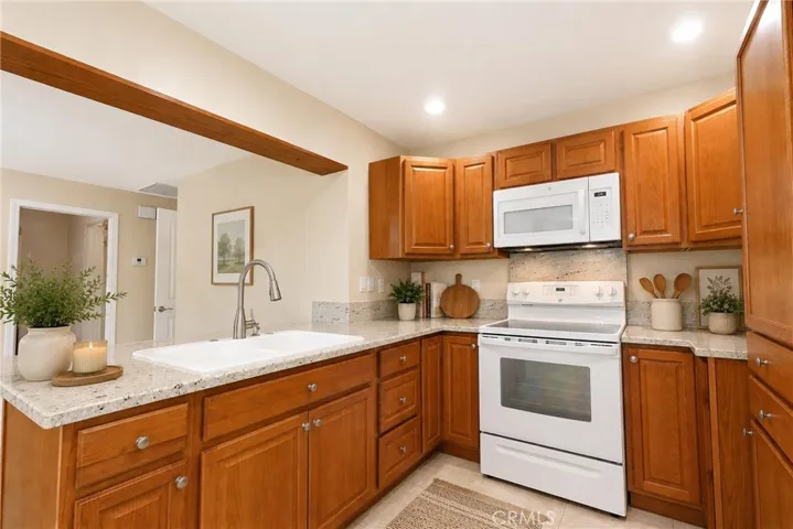 Staged Photo 2nd Kitchen in Attached Separate Dwelling.