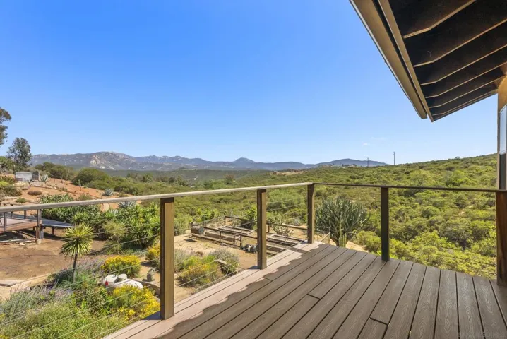Balcony adjoining the living space with scenic views