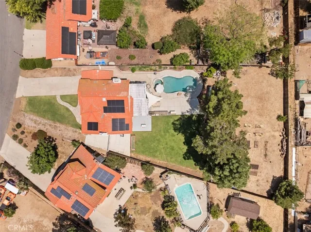 arial view of property