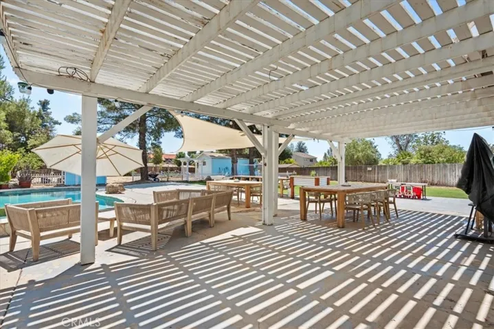 backyard exit from house covered patio
