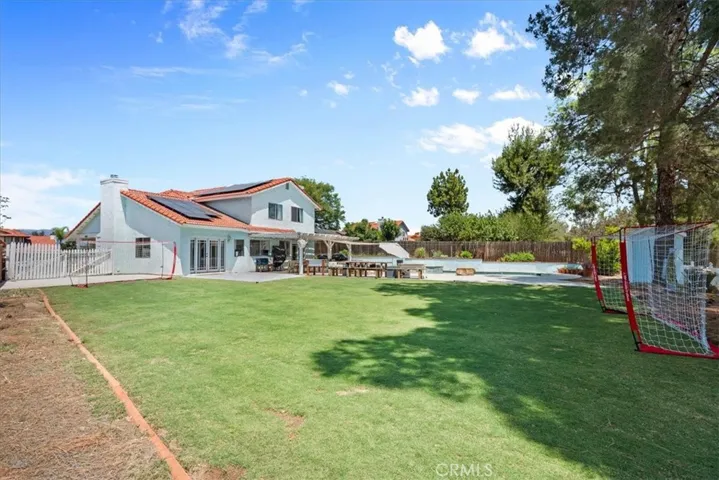 large grassy area in back yard