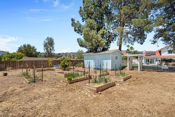 back yard garden area