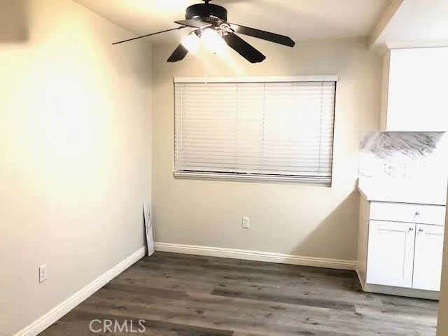 Unit #3 Dining area with ceiling fan