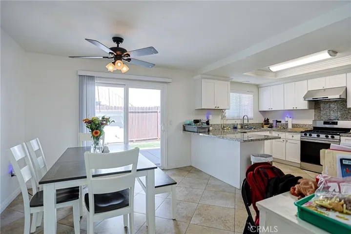 Unit #1 dining area next to kitchen