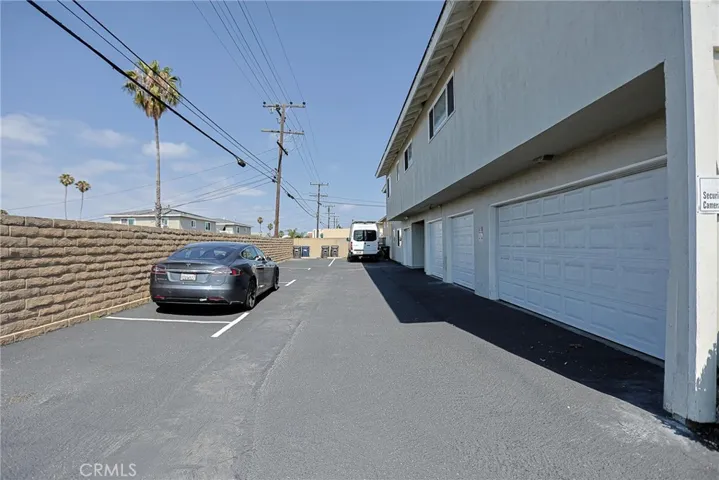 Driveway View with  5 garages