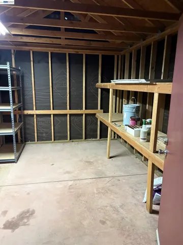 Inside of shed