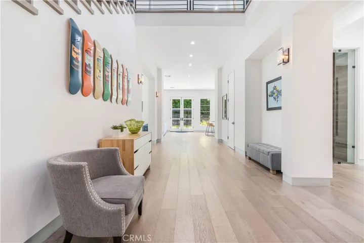 Beautiful oversized doors open to outside