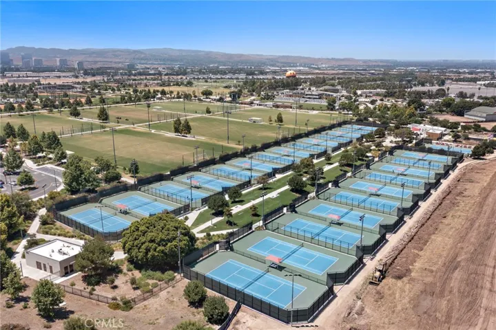 Multiple pickleball courts.