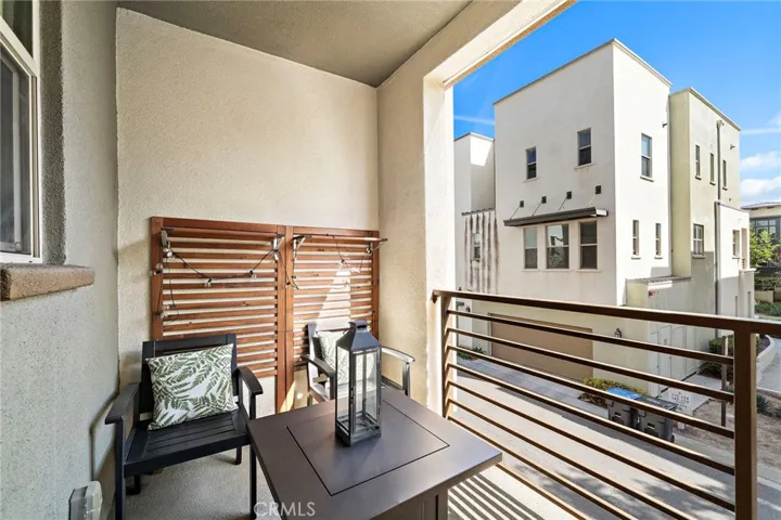 Balcony off the kitchen.