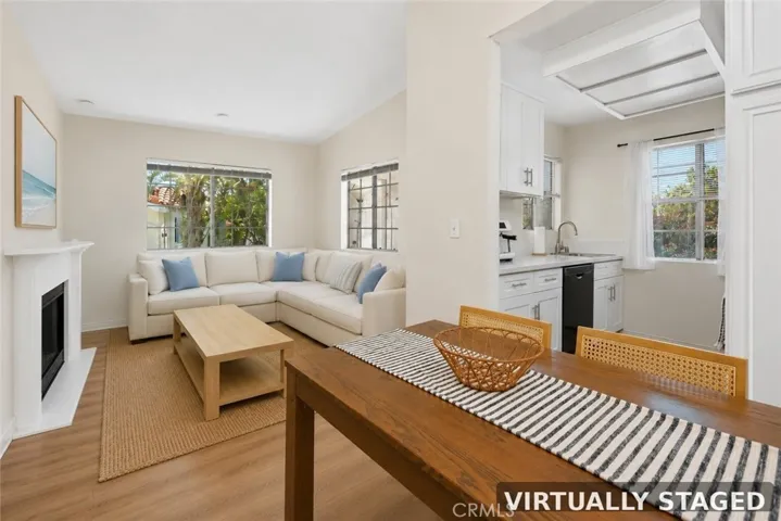 Dining Area, Living Room, Kitchen Virtually Staged