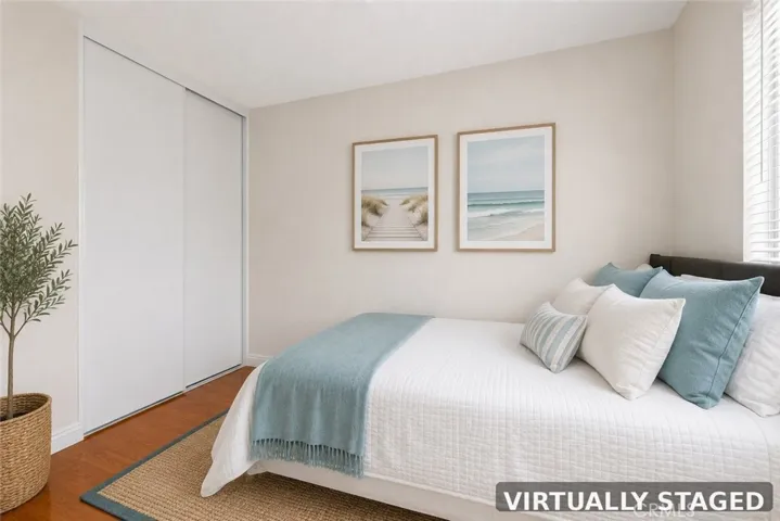 Bedroom 2 with Closet Virtually Staged
