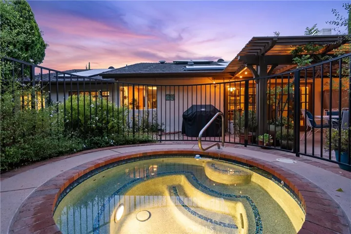 Backyard gated Spa
