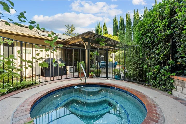 Backyard gated Spa
