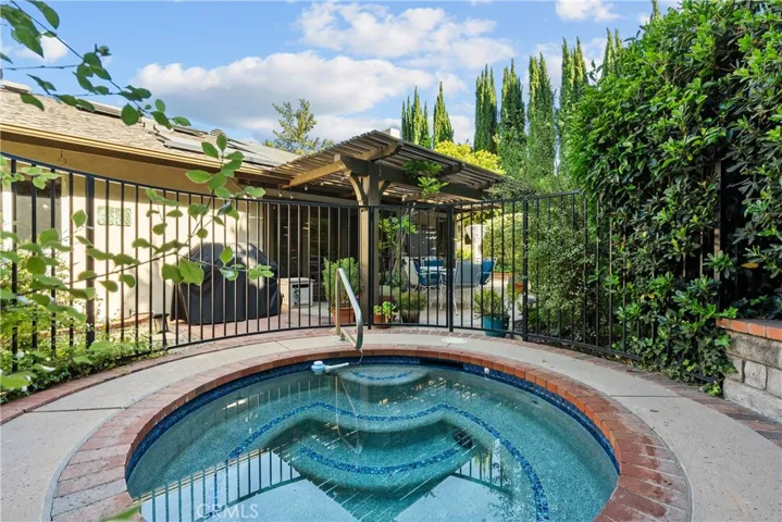 Backyard gated Spa