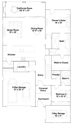 Residence 1 - level 1 floorplan