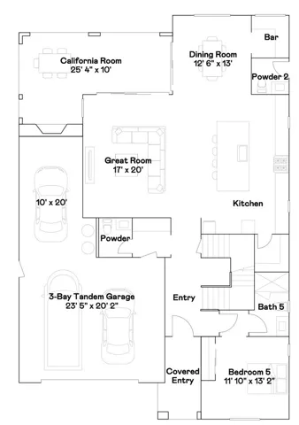 Residence 3 - level 1 floorplan