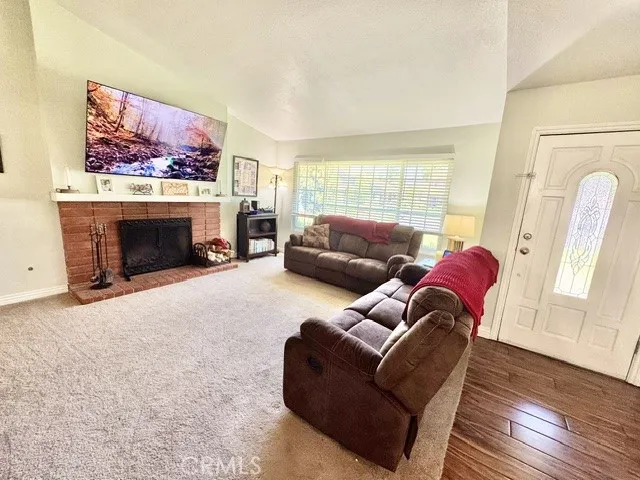 Spacious Living Room with Fireplace!