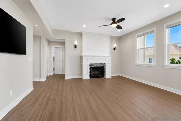 Digitally removed furnishings and decor.