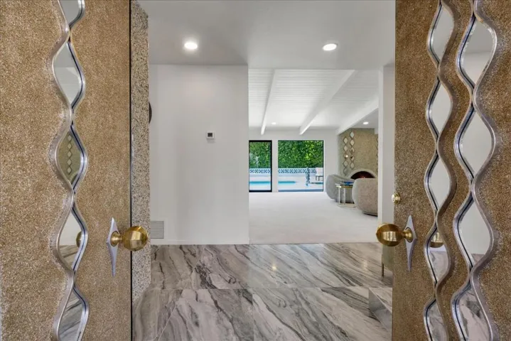 Custom finished grand double door entry