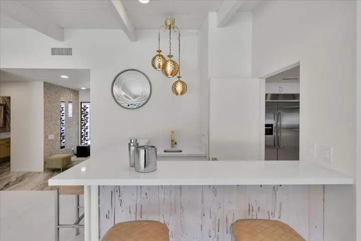 Built-in Bar with Pecky Cypress Finish