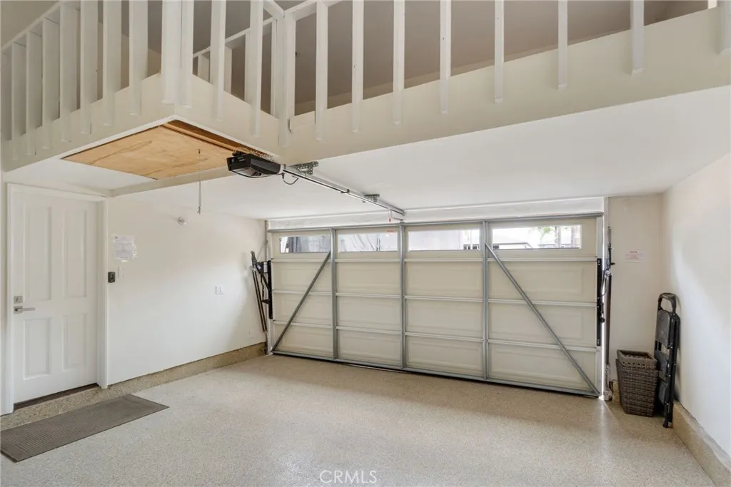 2-car garage with large mezanine storage
